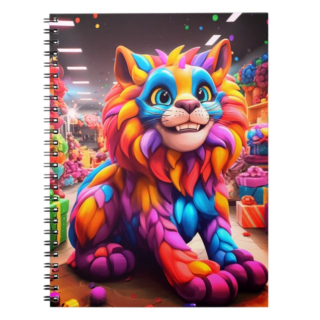 Carnet Lion coloré (Devant)