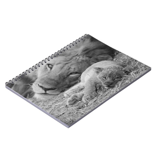 Carnet Lion CUB mignon dépendant du père (Côté gauche)