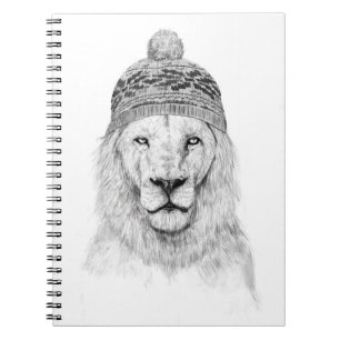 Carnet Lion d'hiver (bw)