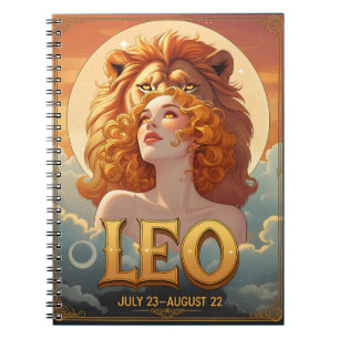 Carnet Lion dim leo juillet août Anniversaire