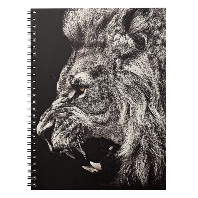Carnet Lion homme en colère (Devant)