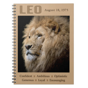 Carnet Lion le zodiaque de lion