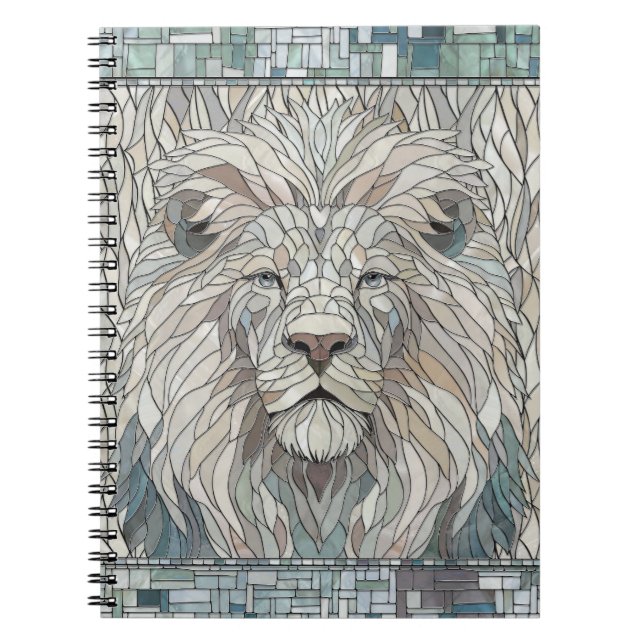 Carnet Lion Portrait Mosaic Art (Devant)