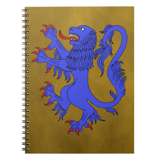 Carnet Lion Rampant Azure (Devant)
