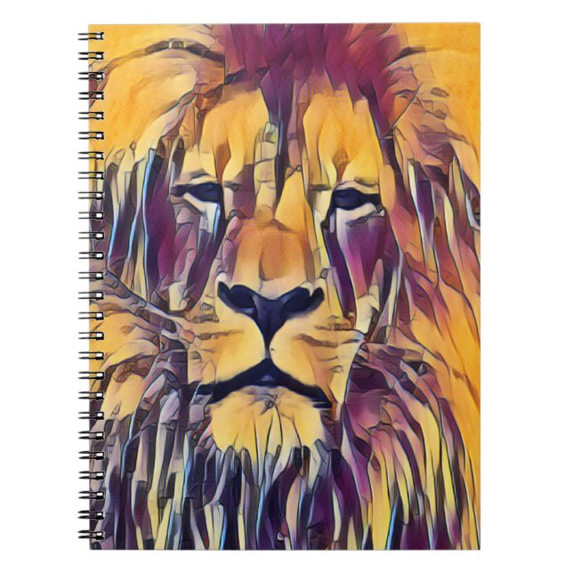Carnet Lion Vibrant Art (Devant)