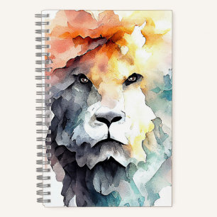 Carnet Lion Wild Animal Nature Aquarelle Art Peinture