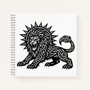 Carnet Lion Zodiaque Soleil‑Crinière Lion   BurnsInHell