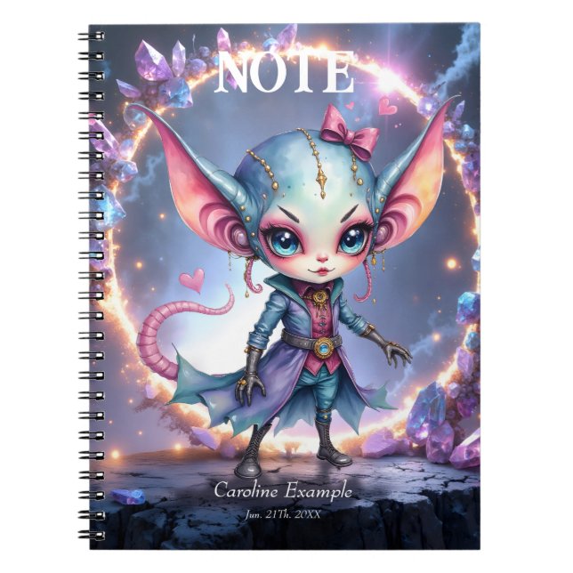 Carnet Liora – Cœur de cristal venu des étoiles  (Devant)