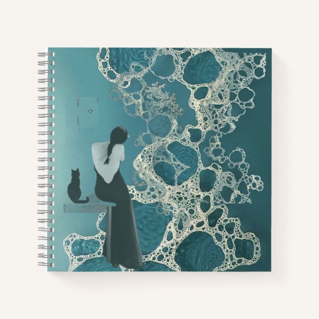 Carnet Liquid Blue Reverie — Contemporary Art Collection (Devant)