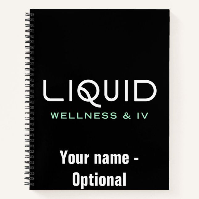 Carnet Liquid Wellness & IV Notebook - Black (Devant)