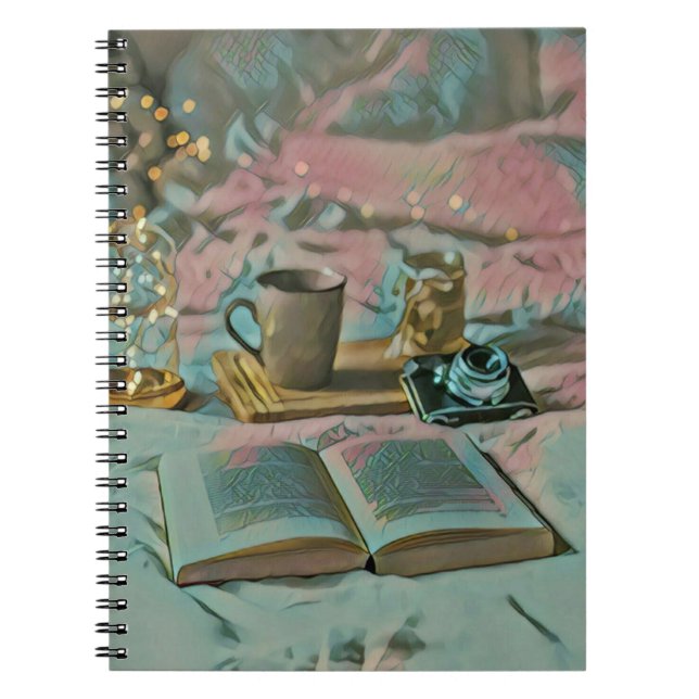 Carnet Lire Livres, Boire Café (Devant)
