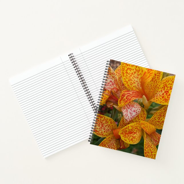 Carnet Lis floral jaune canna avec taches rouges (Intérieur)