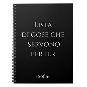 Carnet Lista di cose che servono per ieri Taccuino