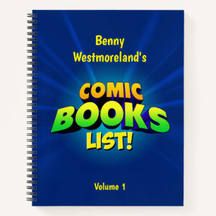 Carnet Liste de bandes dessinées personnalisées