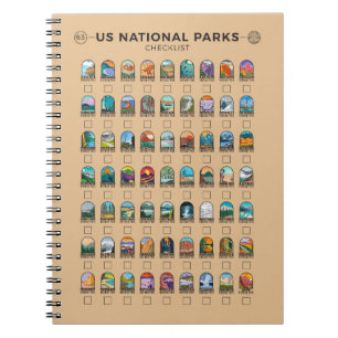 Carnet Liste de contrôle des parcs nationaux américains V