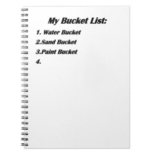 Carnet liste de seau