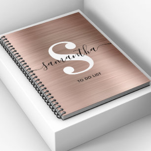 Carnet Liste de tâches petite signature en feuille d'or r