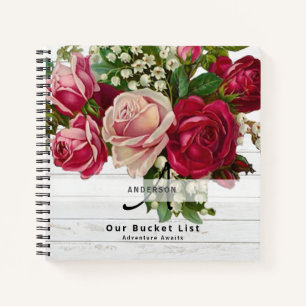 Carnet Liste des jeunes mariés BUCKET Garder les Roses Vi