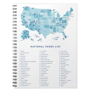 Carnet Liste des parcs nationaux aux États-Unis