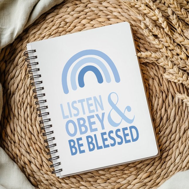 Carnet Listen Obey and Be Blessed  (Créateur téléchargé)