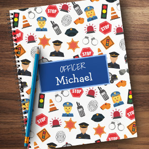 Carnet Little Boys Police Officier École Motif pour enfan
