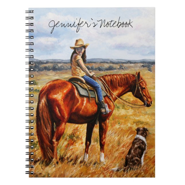 Carnet Little Cowgirl on Cattle Horse (Devant)