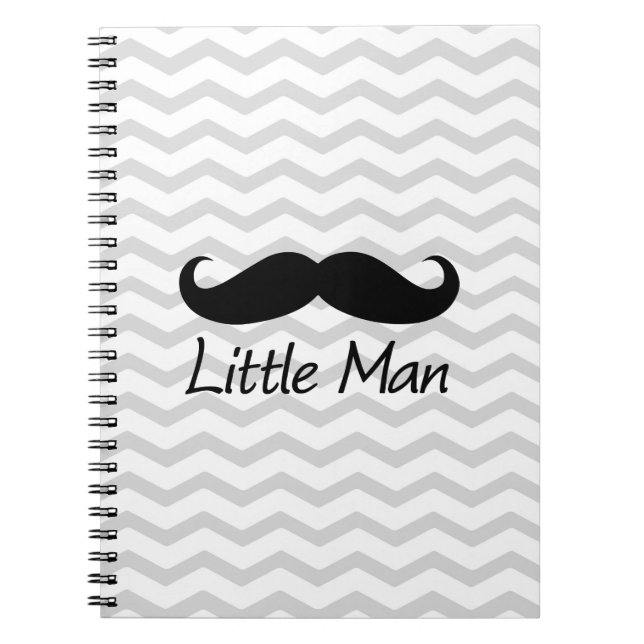 Carnet Little Man Mustache Chevron mignons Garçons (Devant)