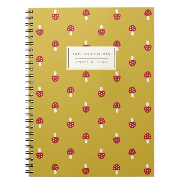 Carnet Little Mushrooms (Gold) Spiral Notebook (Devant)