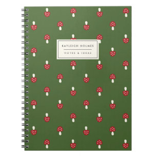 Carnet Little Mushrooms (Green) Notebook