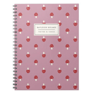 Carnet Little Mushrooms (Pink) Notebook