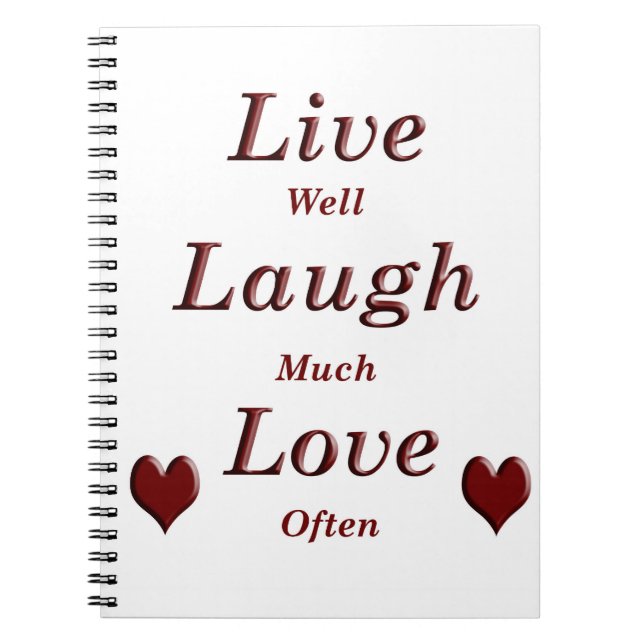 Carnet Live Laugh Love (Devant)
