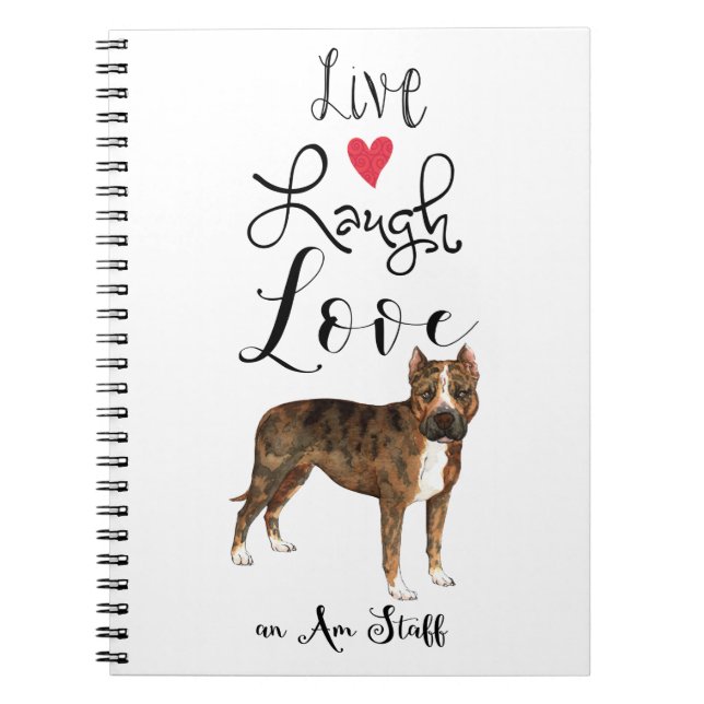Carnet Live Laugh Love an Am Staff Notebook (Devant)
