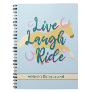 Carnet Live Laugh Ride - Turquoise + Palomino Équitation
