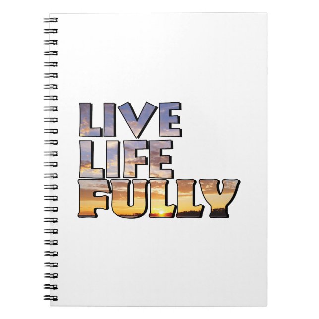 Carnet Live Life Fully Quote (Devant)
