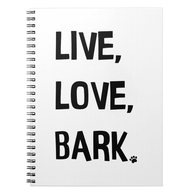 Carnet Live, Love, Bark Spiral (Devant)