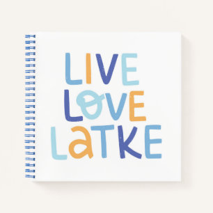 Carnet Live Love Latke Hanoukka Design
