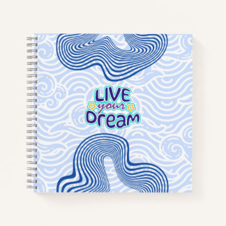 Carnet Live Your Dream - Motivational Blue 