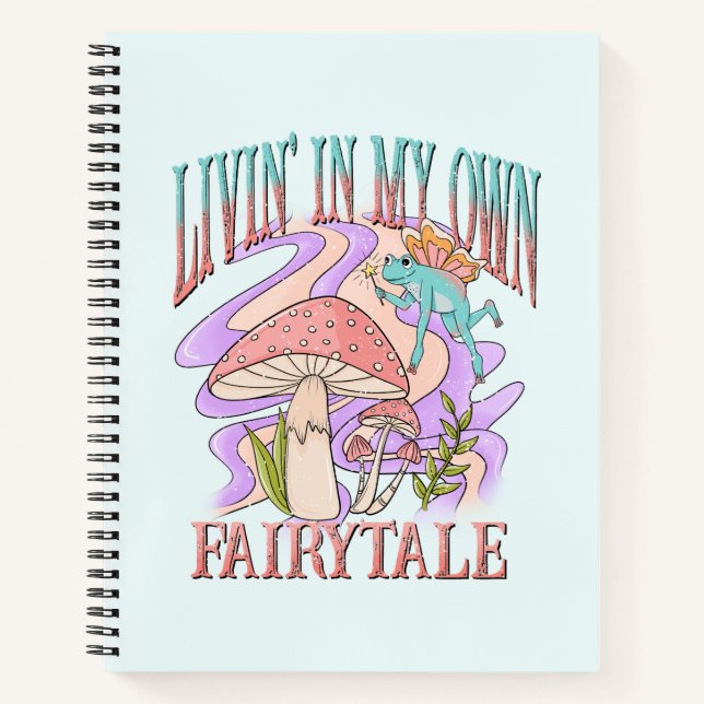 Carnet Livin' In My Own Fairytale - Frog & Champignons (Devant)