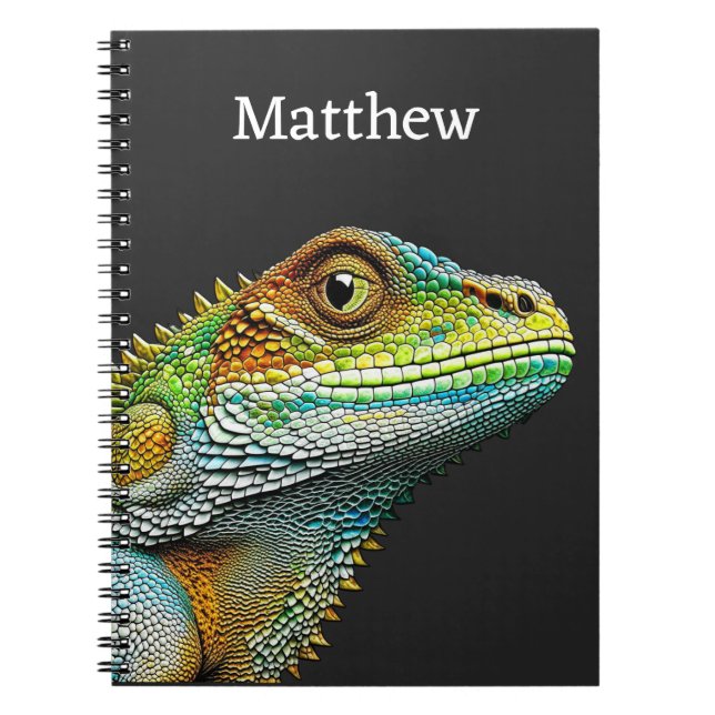 Carnet Lizard Iguana réaliste Personnalisé (Devant)