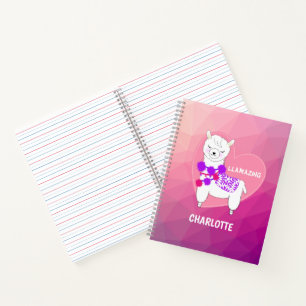 Carnet Llama Cute personnalisée
