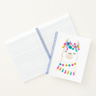 Carnet Llama florale mignonne