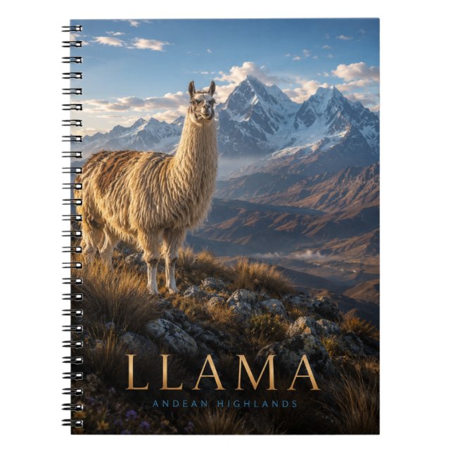 Carnet Llama Hauts Plateaux Andéens ANIMAUX (Devant)