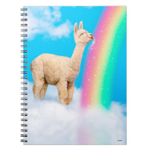 Carnet Llama Licking Rainbow