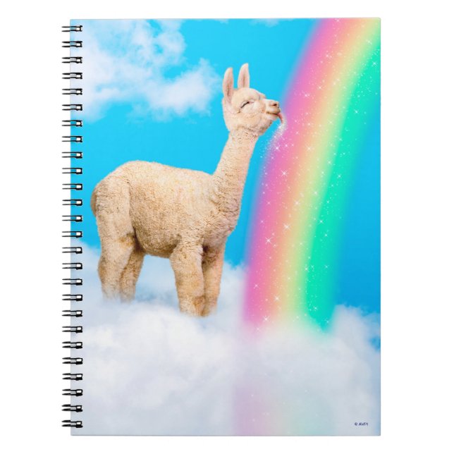 Carnet Llama Licking Rainbow (Devant)