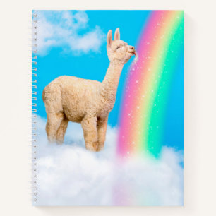 Carnet Llama Licking Rainbow