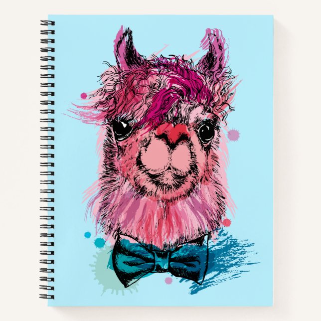 Carnet Llama rose mignonne (Devant)