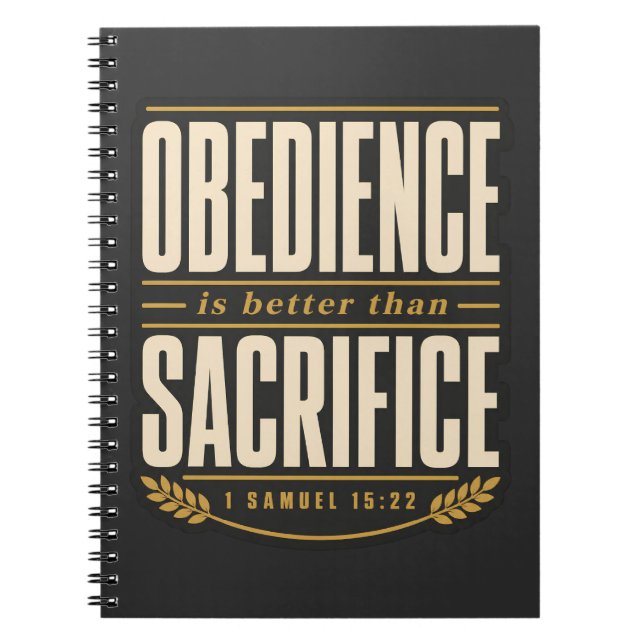 Carnet L'obéissance est meilleure que le sacrifice Foi ch (Devant)