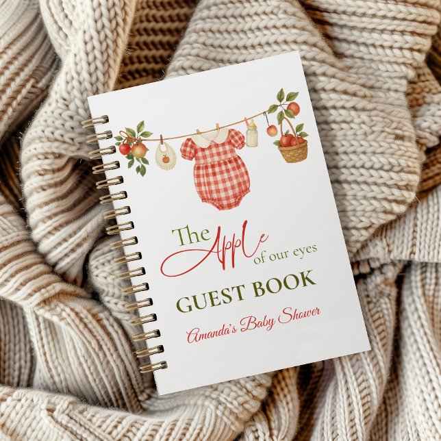 Carnet Locally Grown Clothesline Apple Baby Shower Guest (Créateur téléchargé)