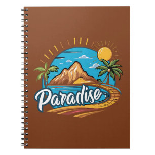 Carnet Logo Art de l'île paradis tropical