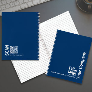 Carnet Logo bleu bleu minimum Motto Small Business